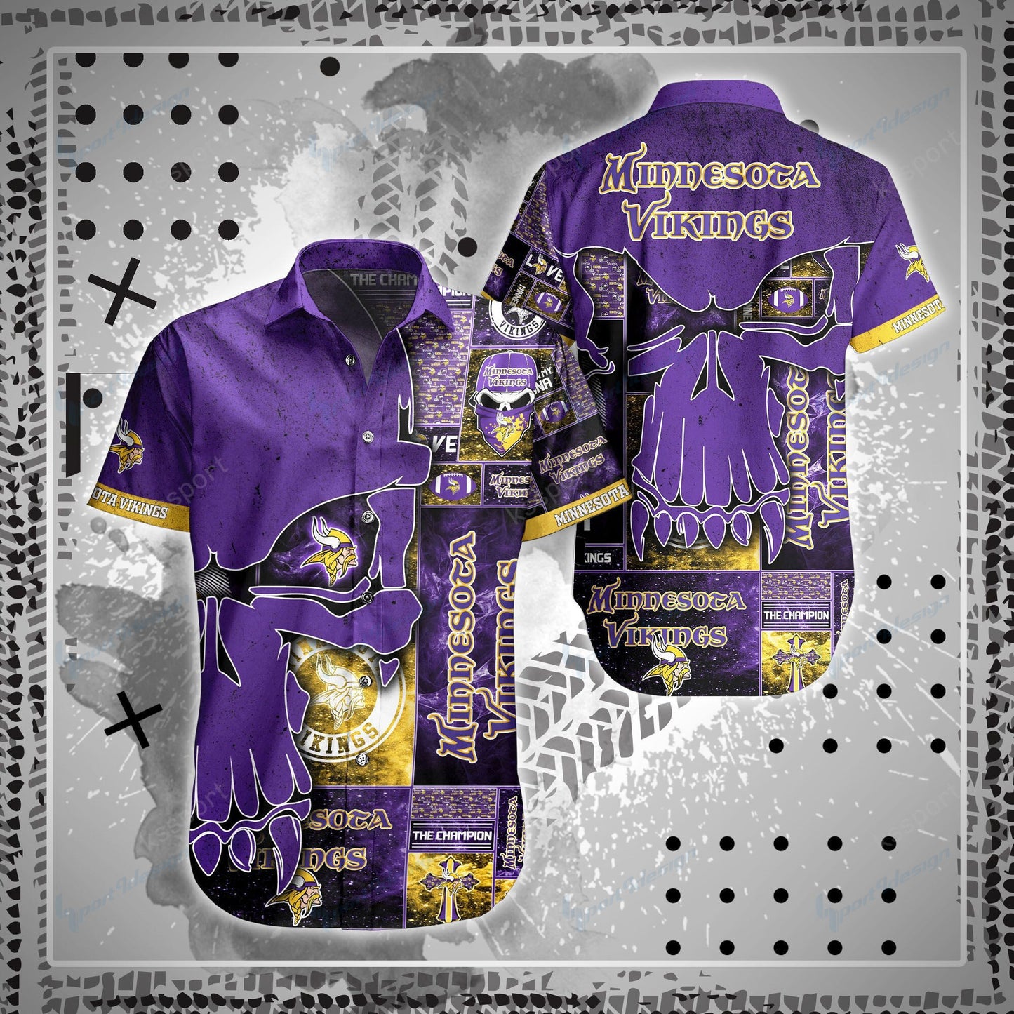 Minnesota Vikings Shirt and Shorts BG103