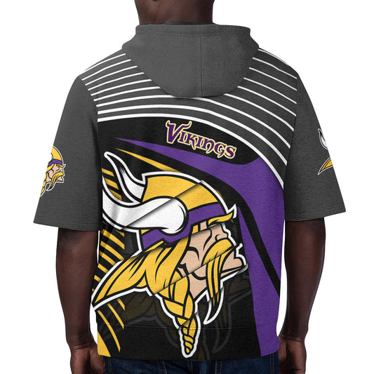 Minnesota Vikings Short Sleeve Hoodie BG38