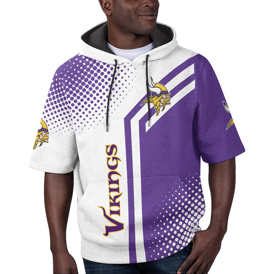 Minnesota Vikings Short Sleeve Hoodie BG70