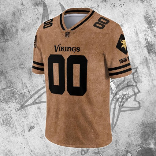 Minnesota Vikings Personalized V-neck Football Jersey Sport Gifts For Fan AZCVFJ085