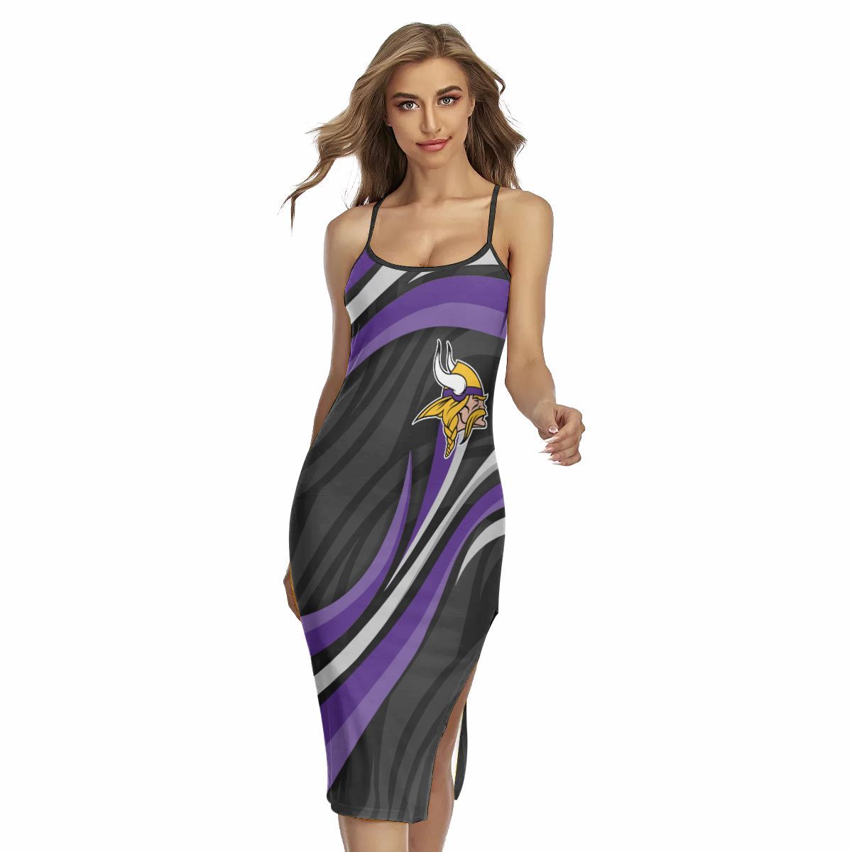 Minnesota Vikings Women’s Back Cross Cami Dress 30