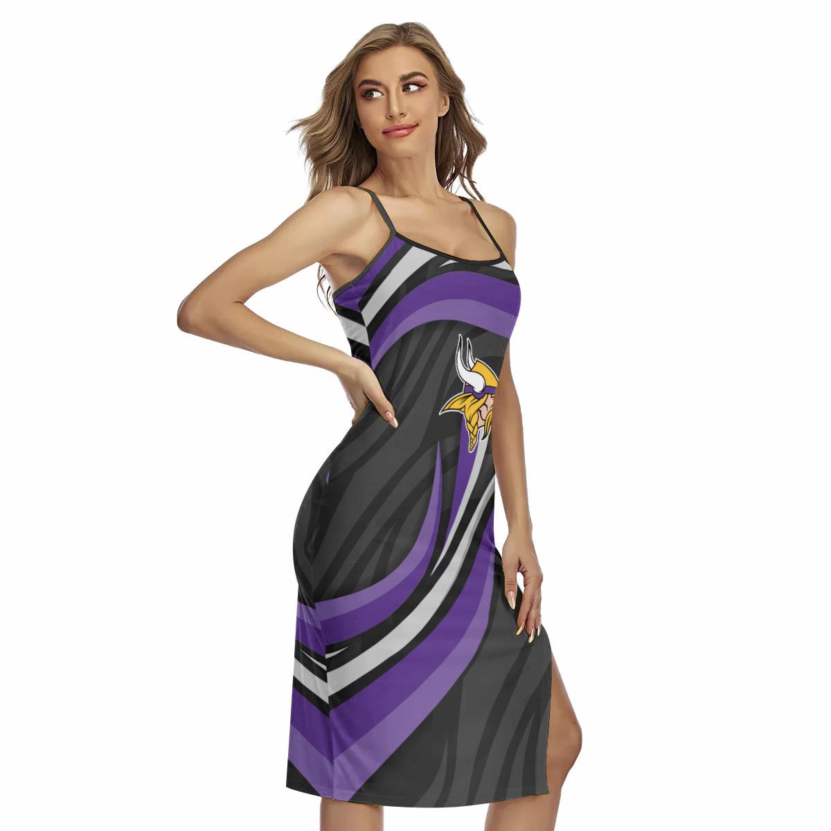 Minnesota Vikings Women’s Back Cross Cami Dress 30