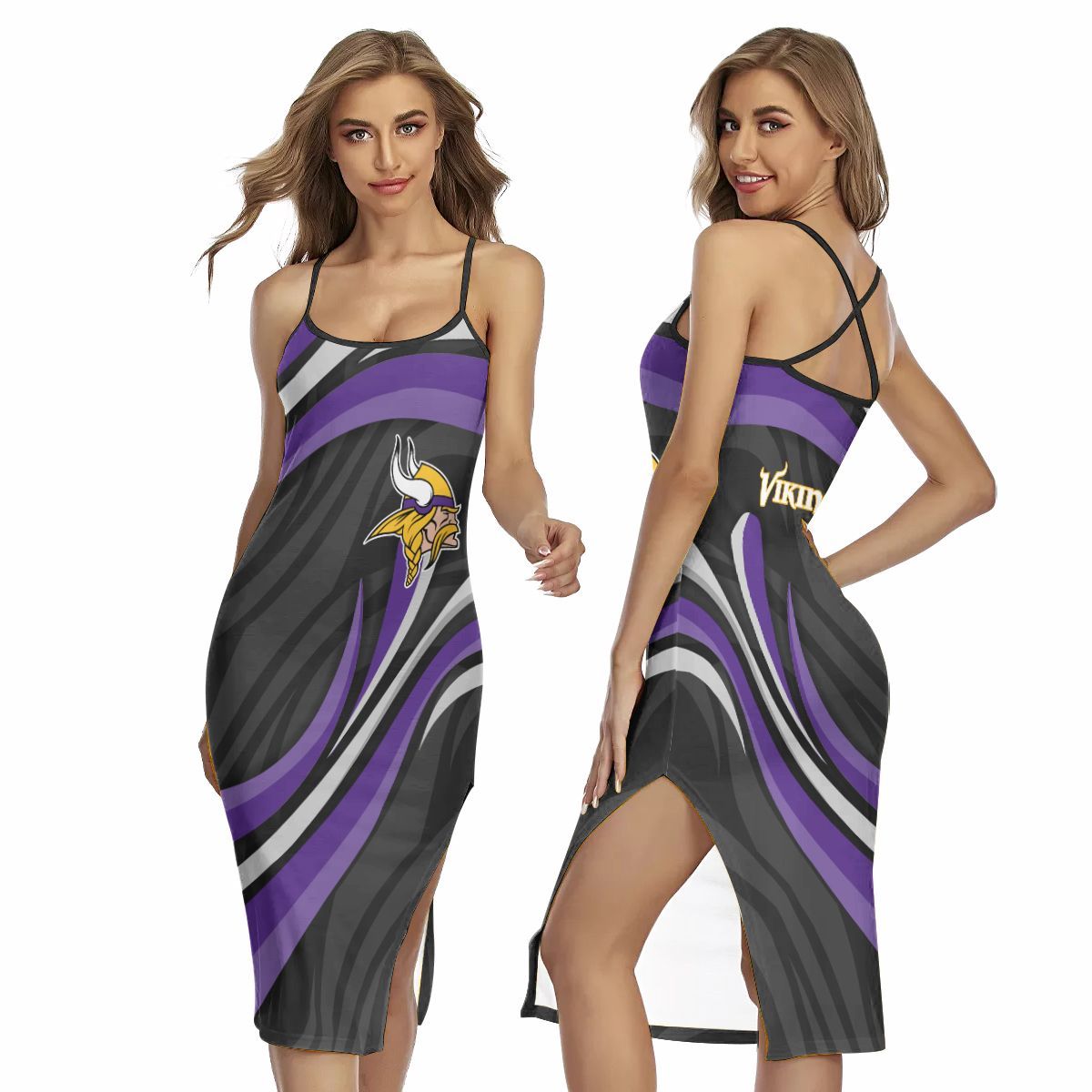 Minnesota Vikings Women’s Back Cross Cami Dress 30