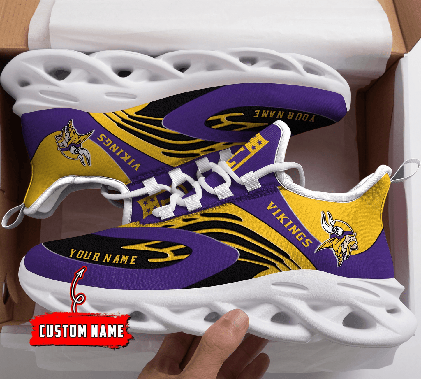 Minnesota Vikings Yezy Running Sneakers 862