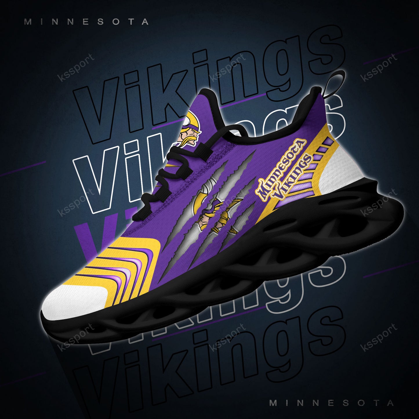 Minnesota Vikings Yezy Running Sneakers BB421