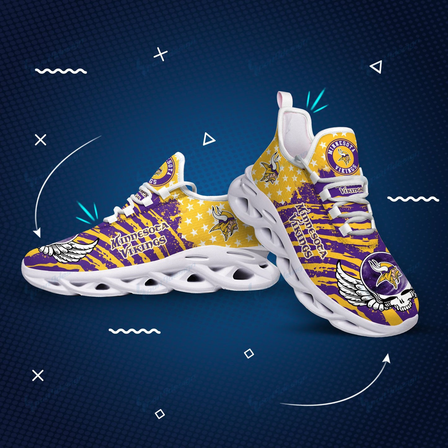 Minnesota Vikings Yezy Running Sneakers BB755
