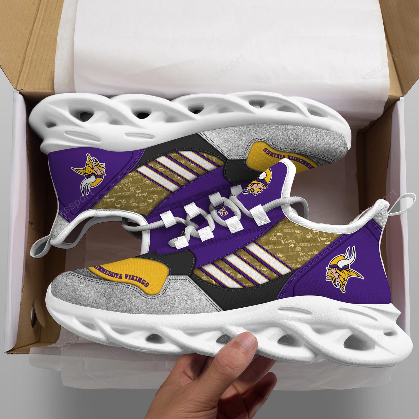 Minnesota Vikings Yezy Running Sneakers BG753