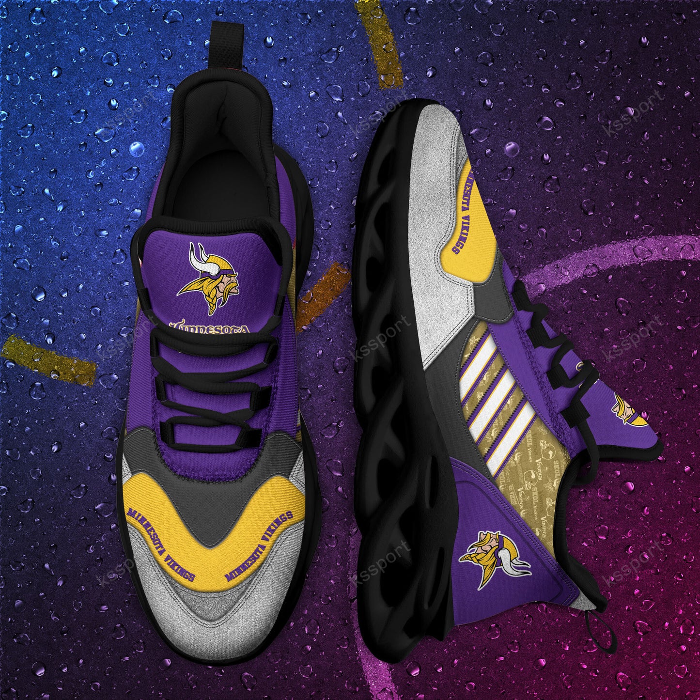 Minnesota Vikings Yezy Running Sneakers BG753