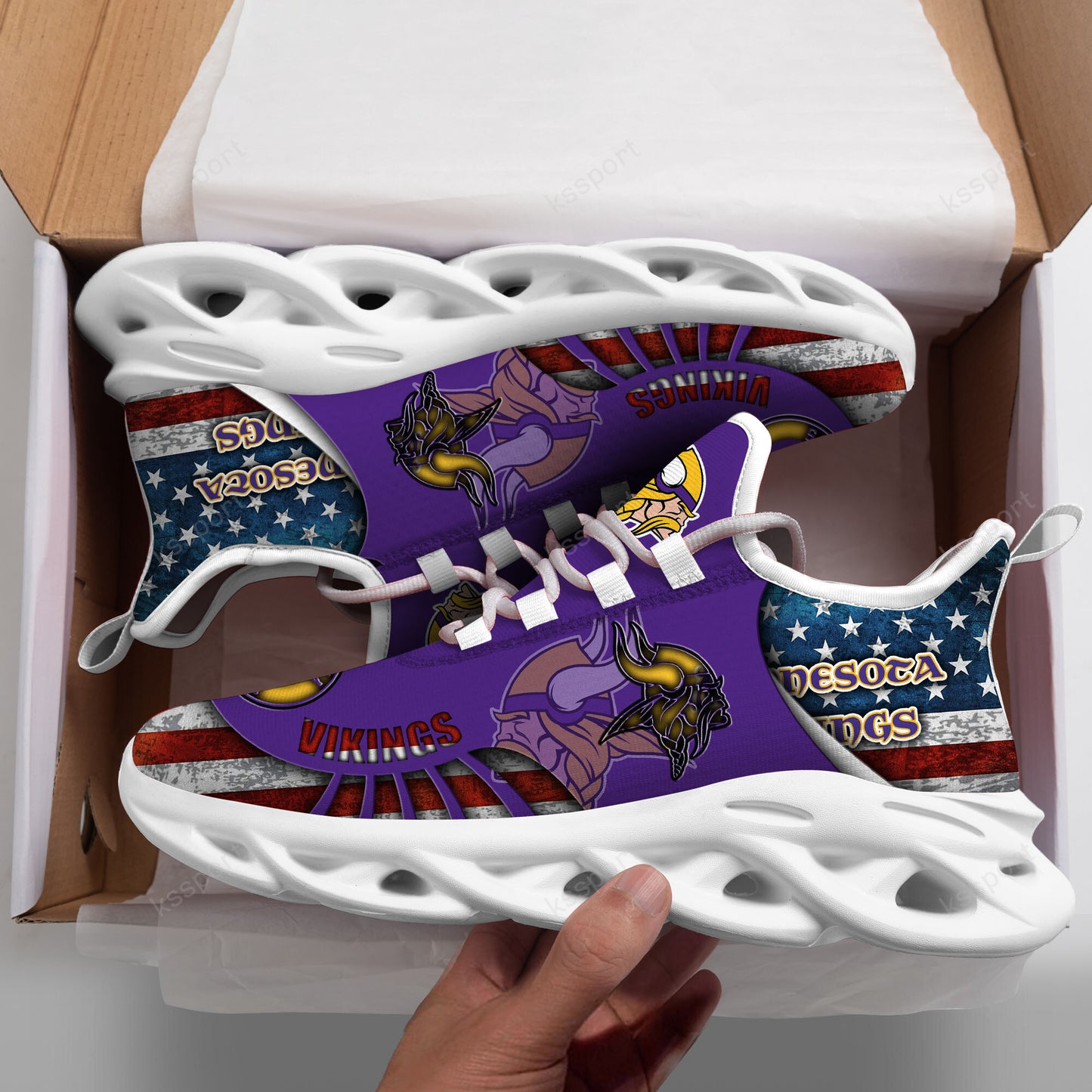 Minnesota Vikings Yezy Running Sneakers BG823