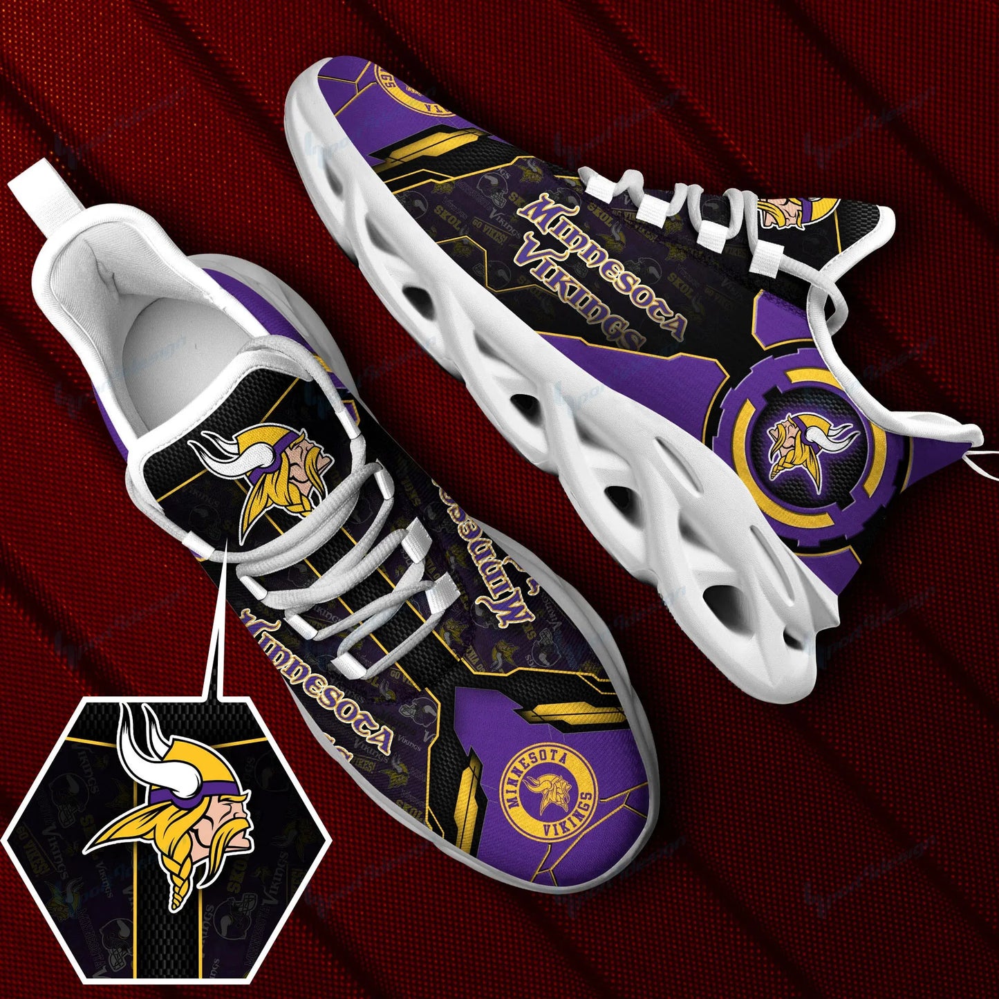 Minnesota Vikings Yezy Running Sneakers SPD24