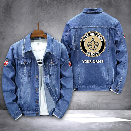 New Orleans Saints Denim Jacket AZICOTADJ000094