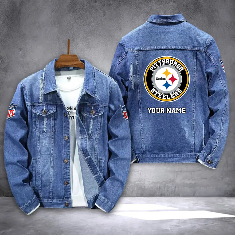 Pittsburgh Steelers Denim Jacket AZICOTADJ000065