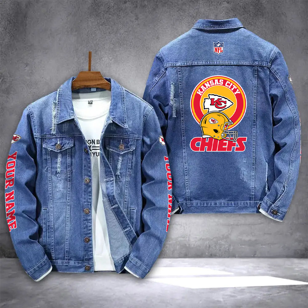 Kansas City Chiefs Denim Jacket AZICOTADJ000041