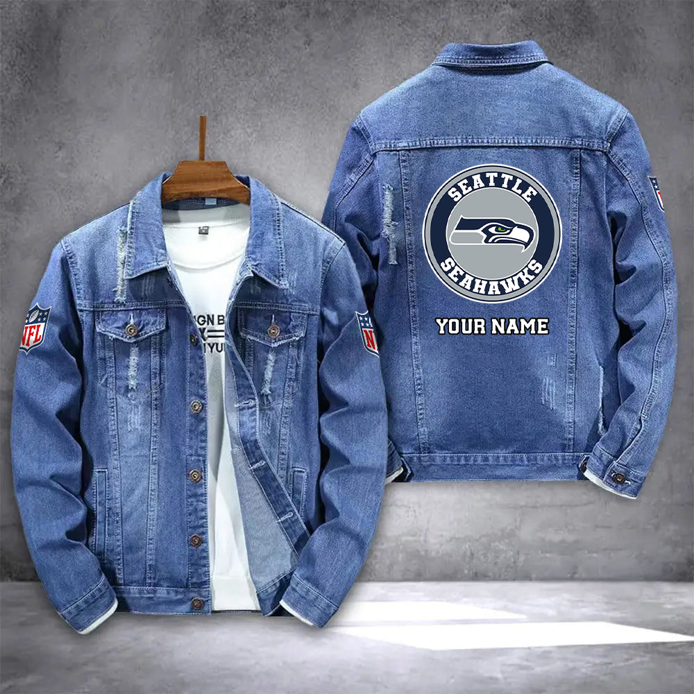 Seattle Seahawks Denim Jacket AZICOTADJ000093