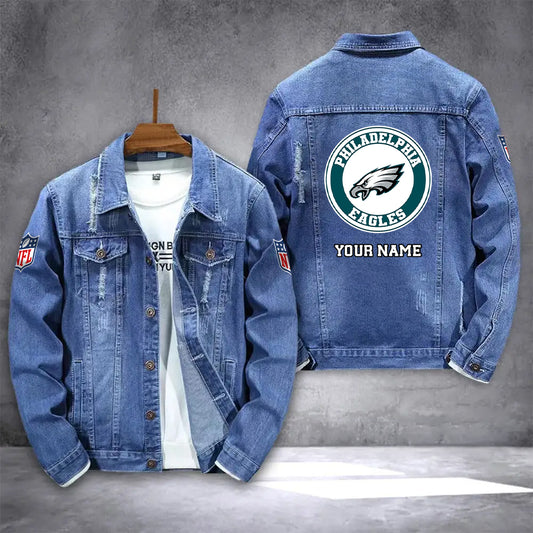 Philadelphia Eagles Denim Jacket AZICOTADJ000087
