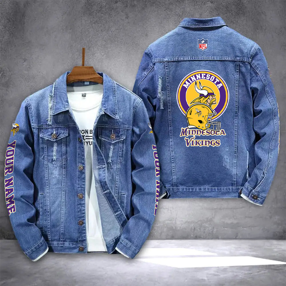 Minnesota Vikings Denim Jacket AZICOTADJ000058