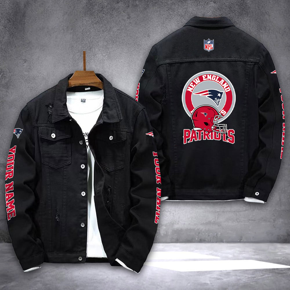 New England Patriots Denim Jacket AZICOTADJ000036