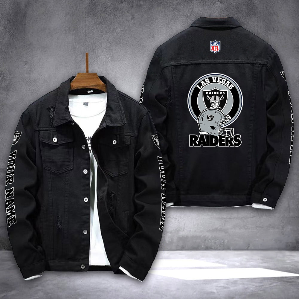 Las Vegas Raiders Denim Jacket AZICOTADJ000037