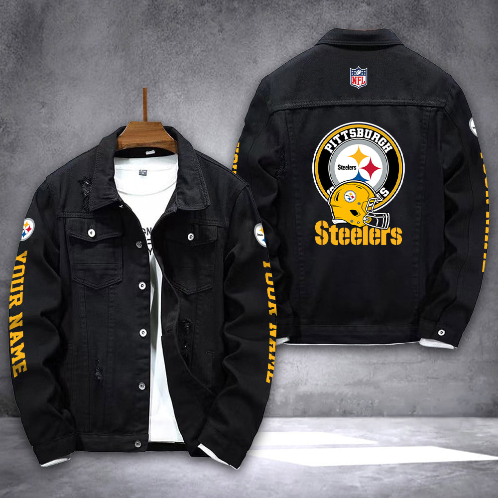 Pittsburgh Steelers Denim Jacket AZICOTADJ000033