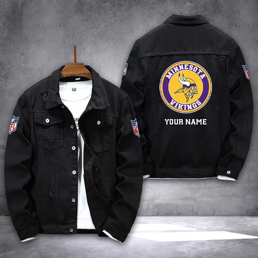 Minnesota Vikings Denim Jacket AZICOTADJ000090