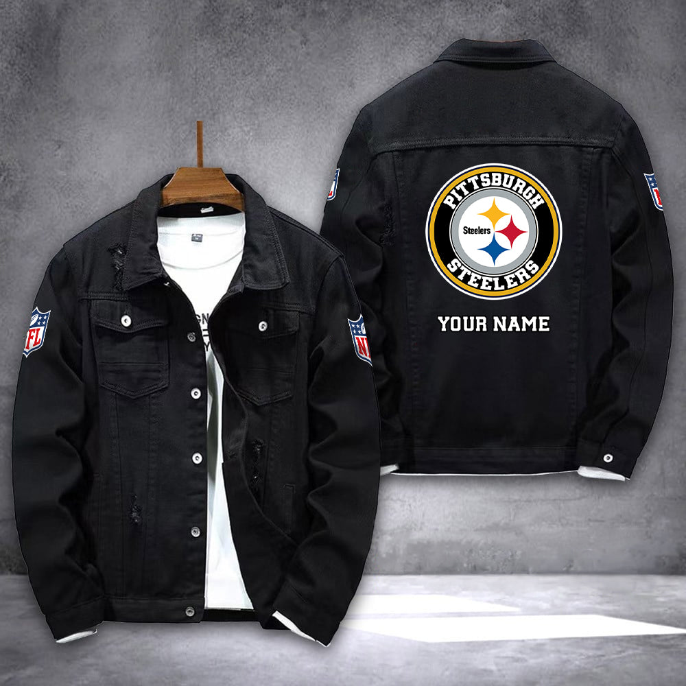 Pittsburgh Steelers Denim Jacket AZICOTADJ000065