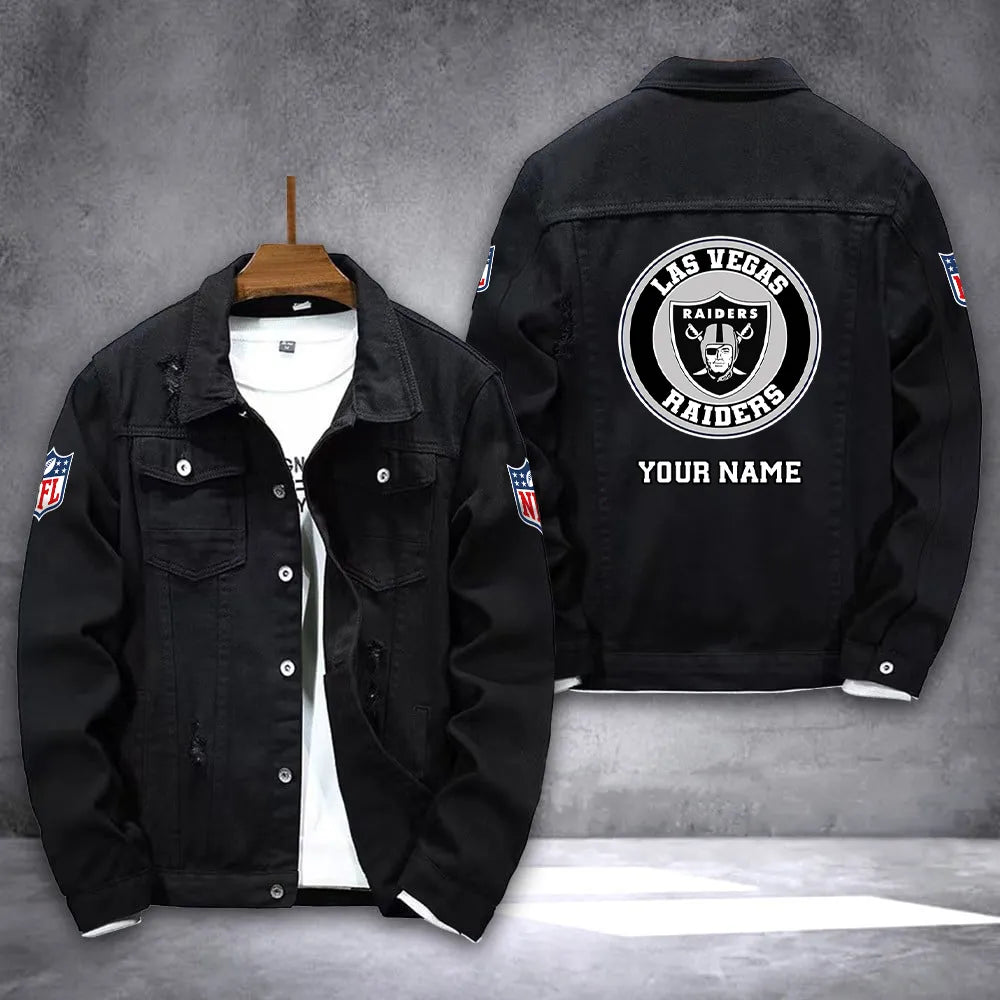 Las Vegas Raiders Denim Jacket AZICOTADJ000069