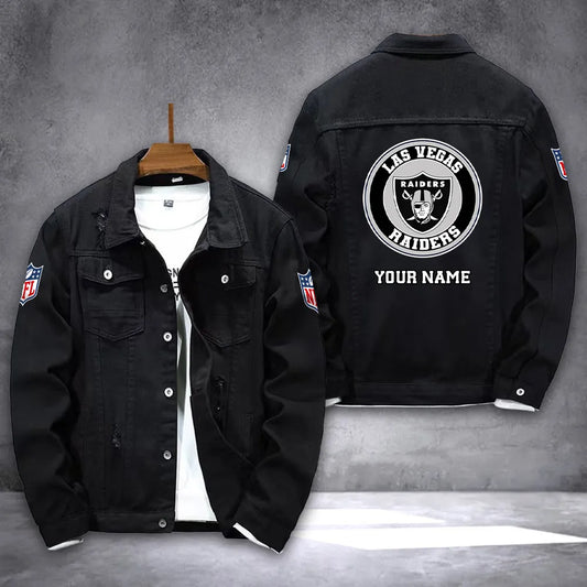 Las Vegas Raiders Denim Jacket AZICOTADJ000069