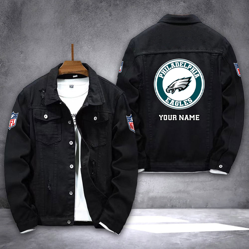 Philadelphia Eagles Denim Jacket AZICOTADJ000087