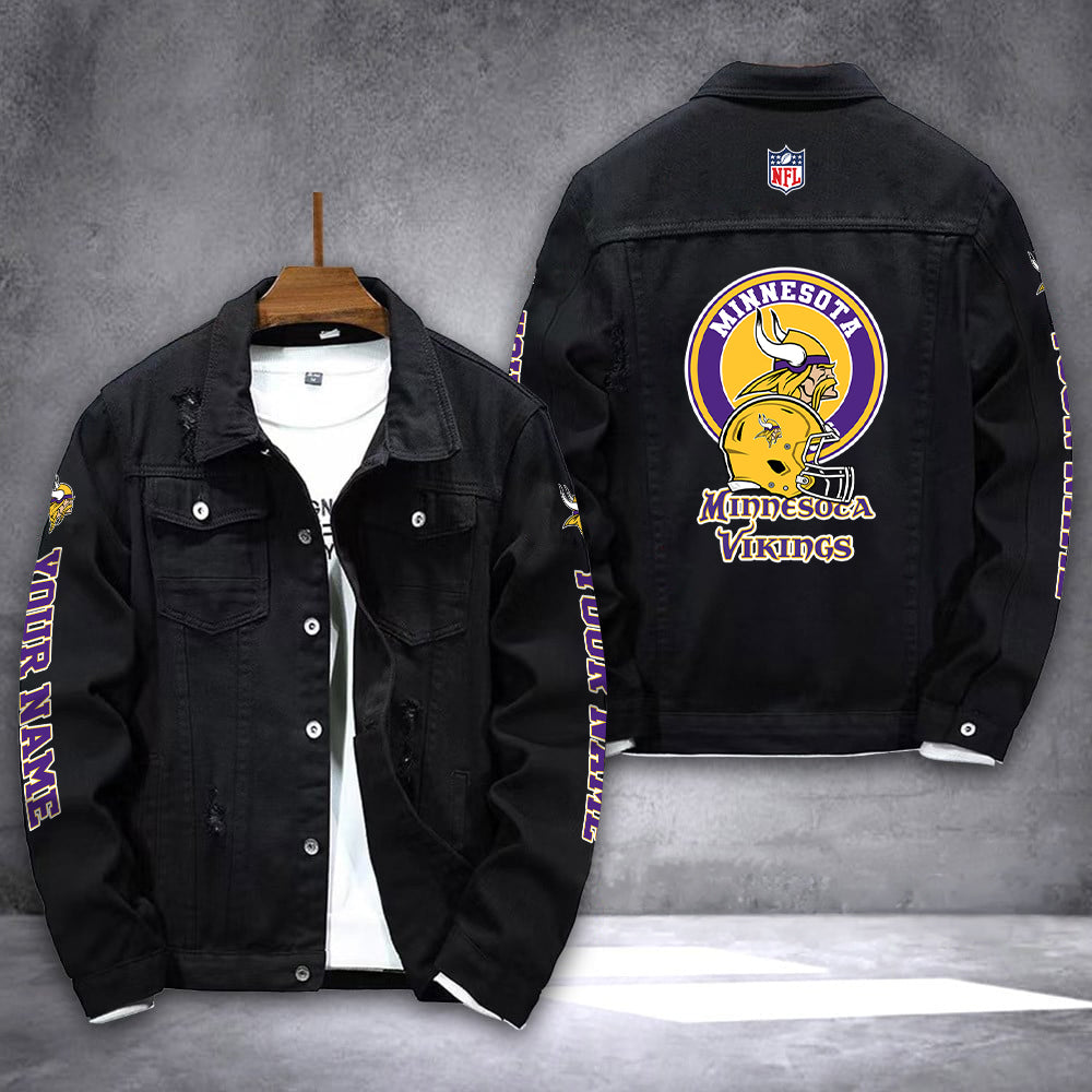 Minnesota Vikings Denim Jacket AZICOTADJ000058