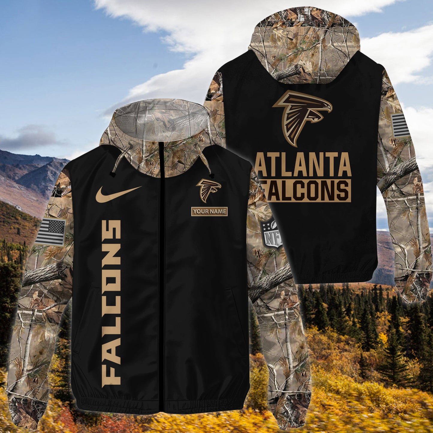 Atlanta Falcons Personalized Hunting Outdoor Jacket  AZBTOJ000124