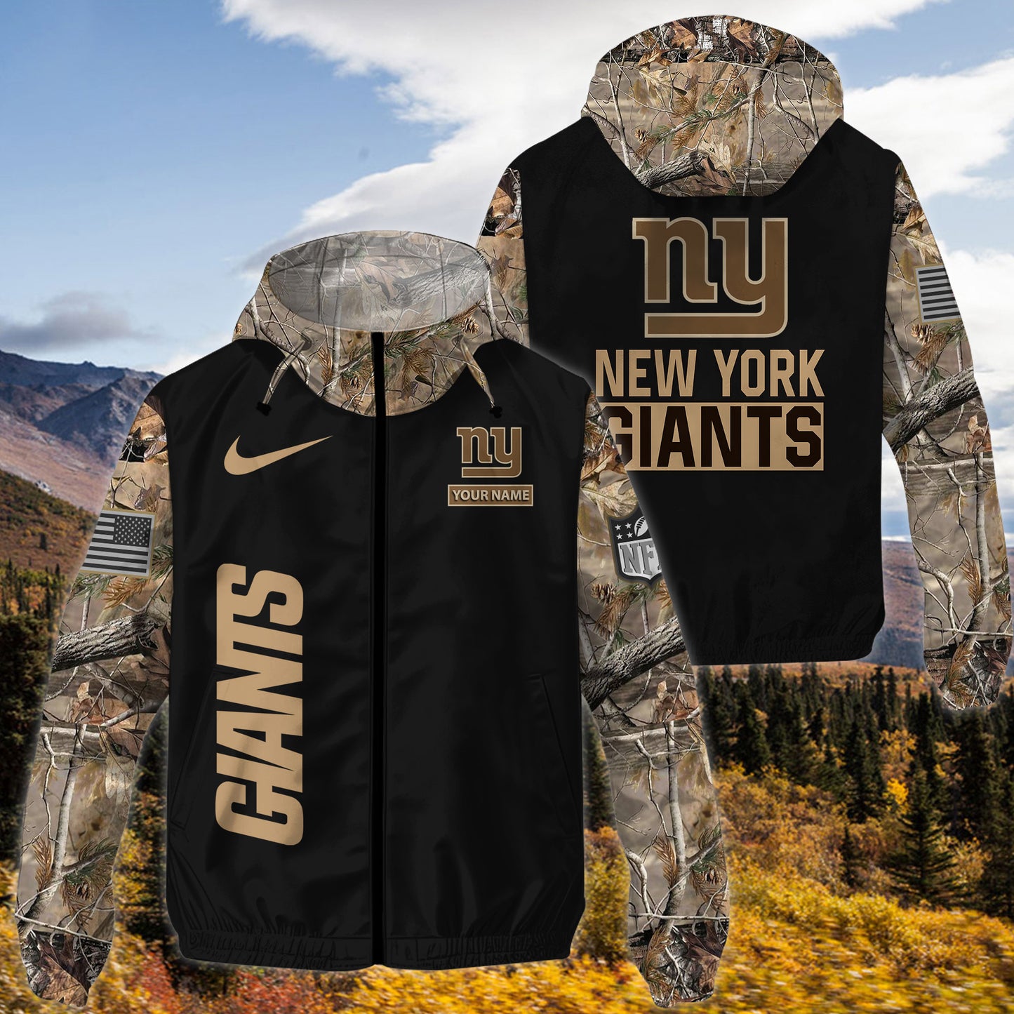 New York Giants Personalized Hunting Outdoor Jacket AZBTOJ000101
