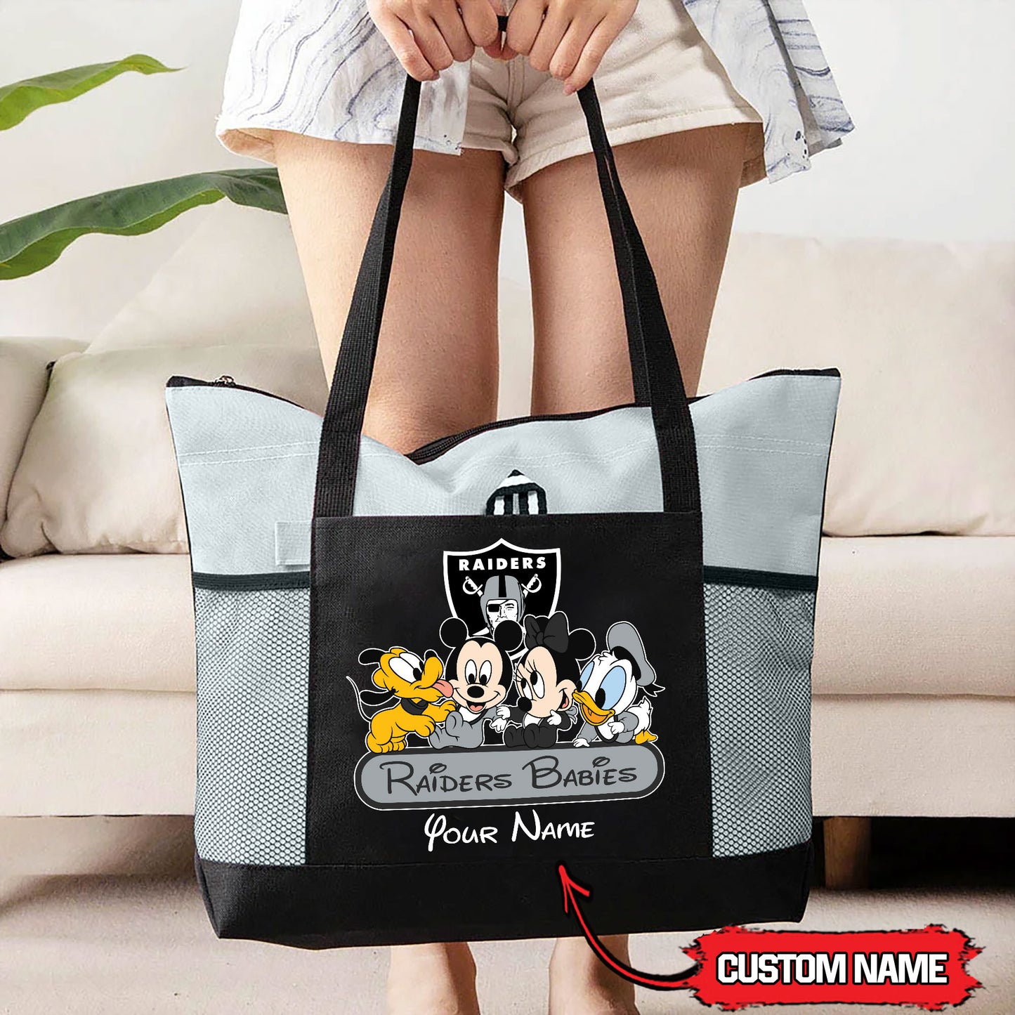 Las Vegas Raiders Personalized Babies Tote Bag AZBTBTB000004