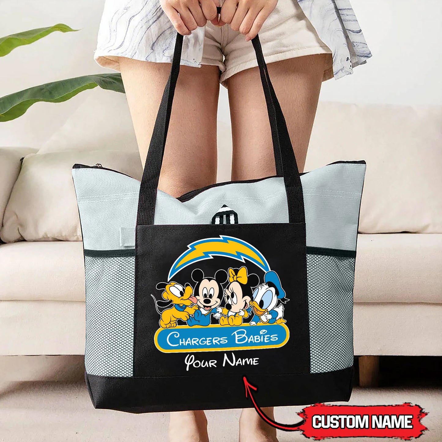 Los Angeles Chargers Personalized Babies Tote Bag AZBTBTB000008