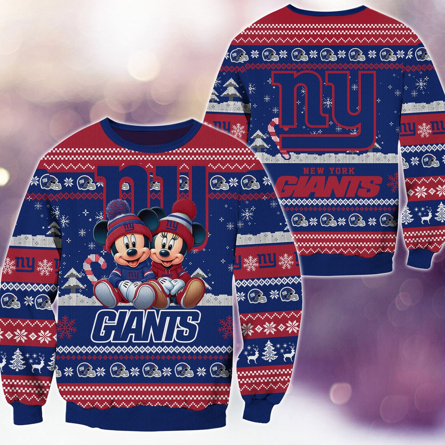 New York Giants Premium Collections Ugly Christmas Sweater AZBTUSW000356