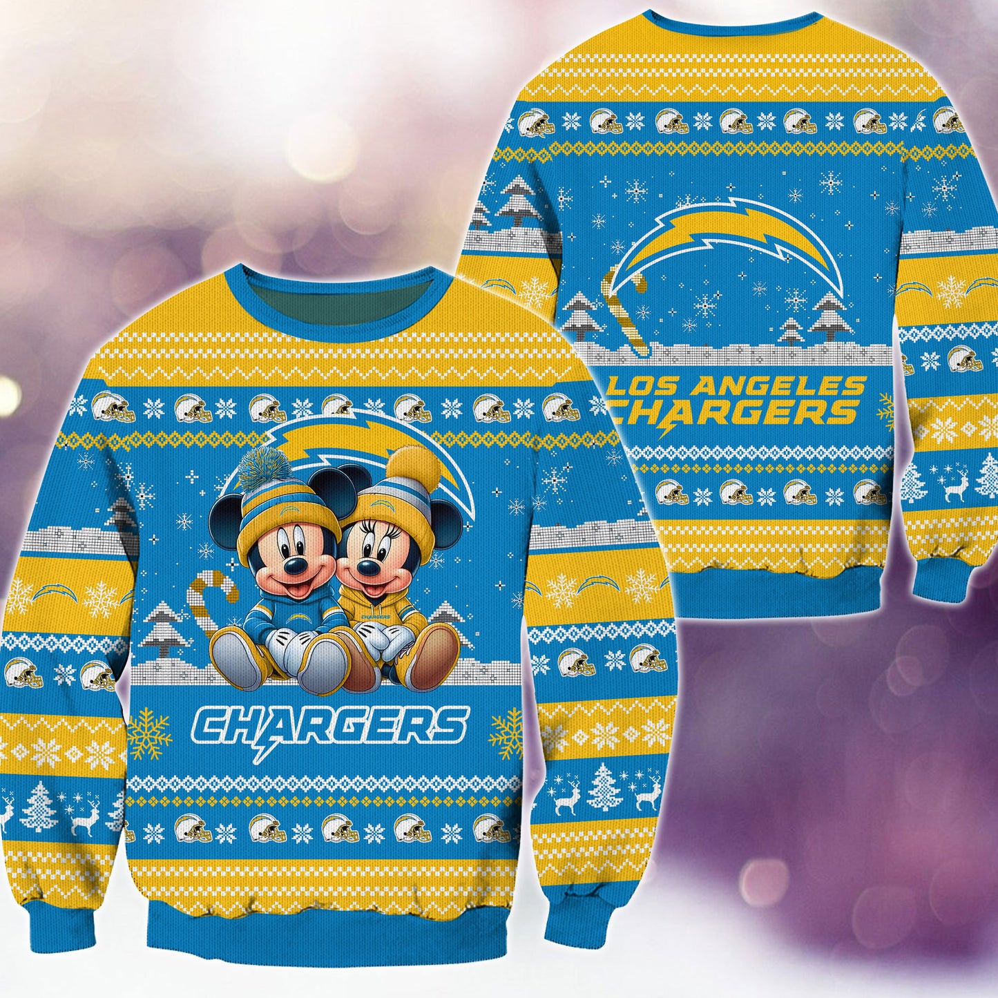 Los Angeles Chargers Premium Collections Ugly Christmas Sweater AZBTUSW000378