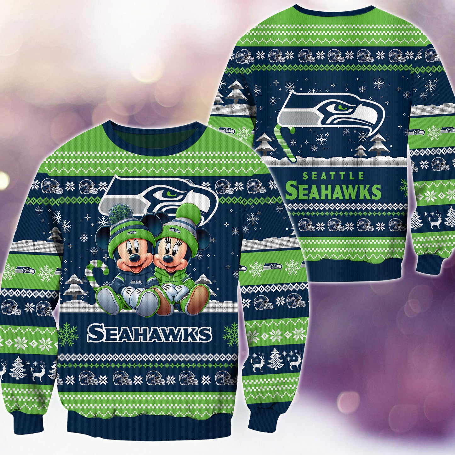 Seattle Seahawks Premium Collections Ugly Christmas Sweater AZBTUSW000380