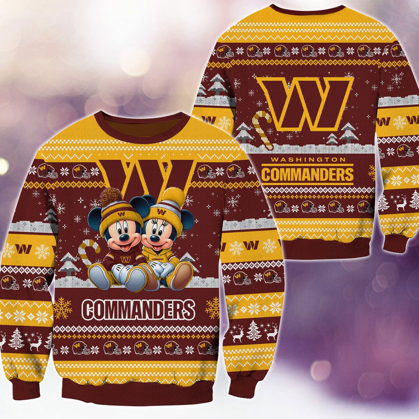 Washington Commanders Premium Collections Ugly Christmas Sweater AZBTUSW000383