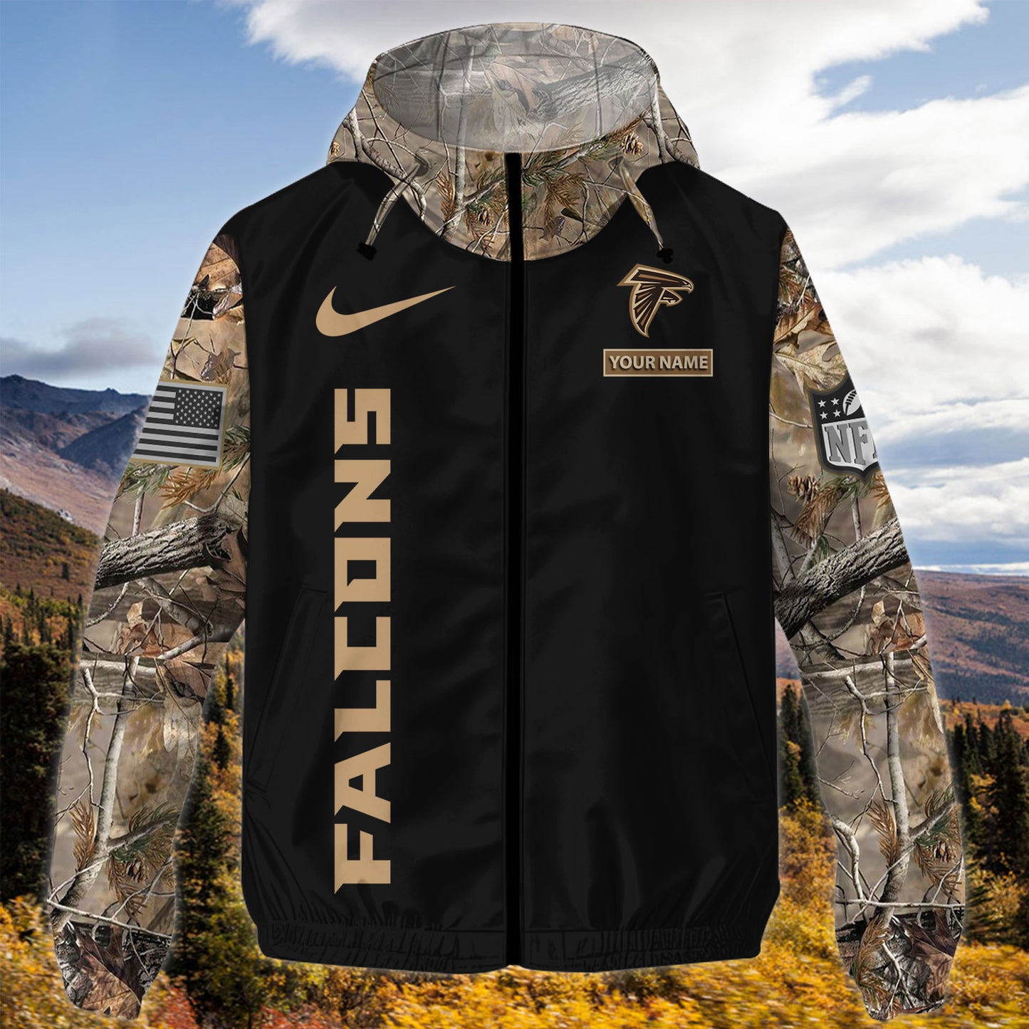 Atlanta Falcons Personalized Hunting Outdoor Jacket  AZBTOJ000124