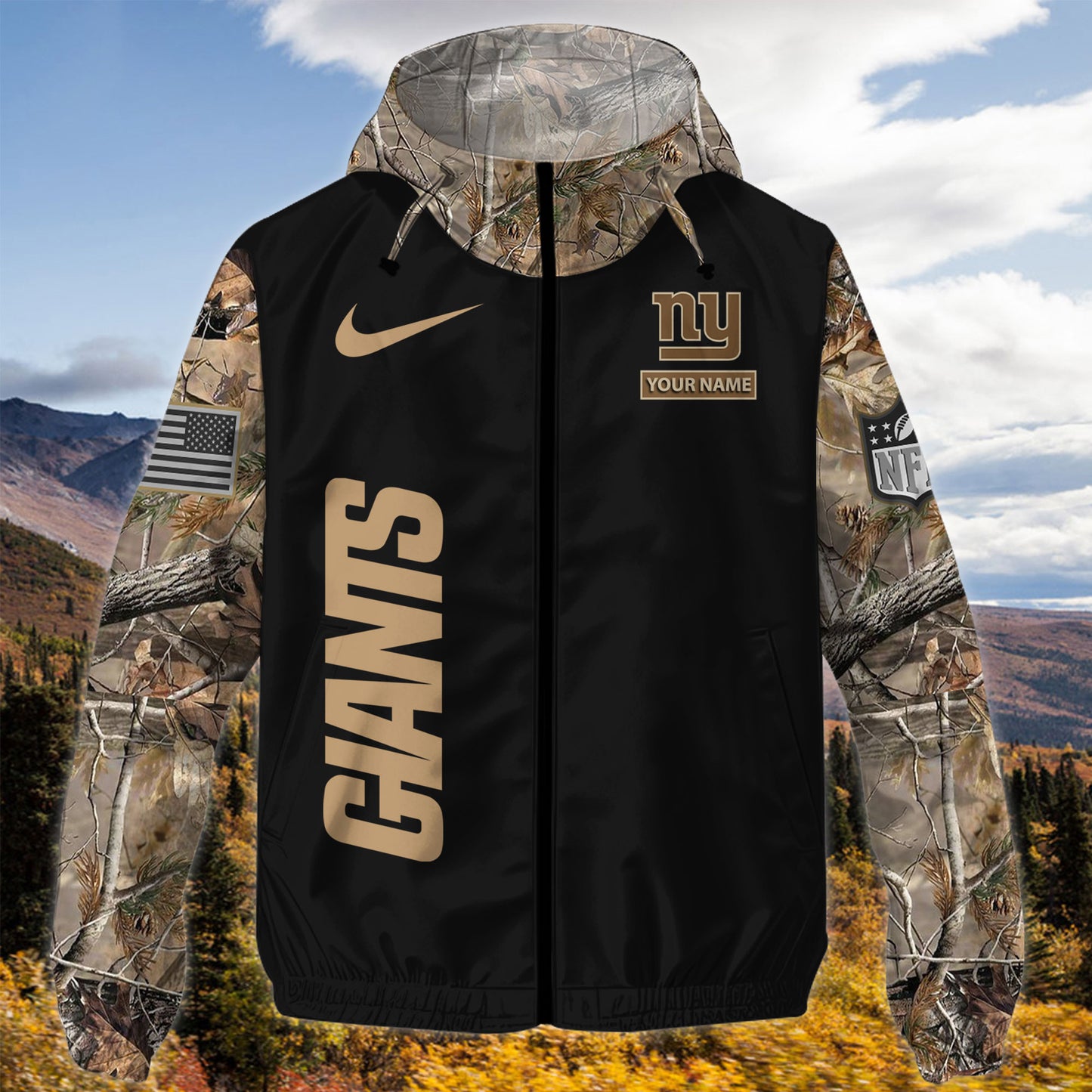 New York Giants Personalized Hunting Outdoor Jacket AZBTOJ000101