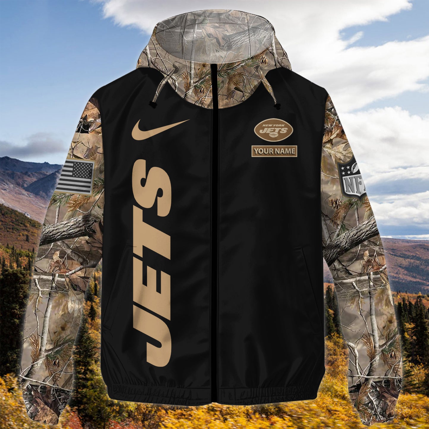 New York Jets Personalized Hunting Outdoor Jacket AZBTOJ000102