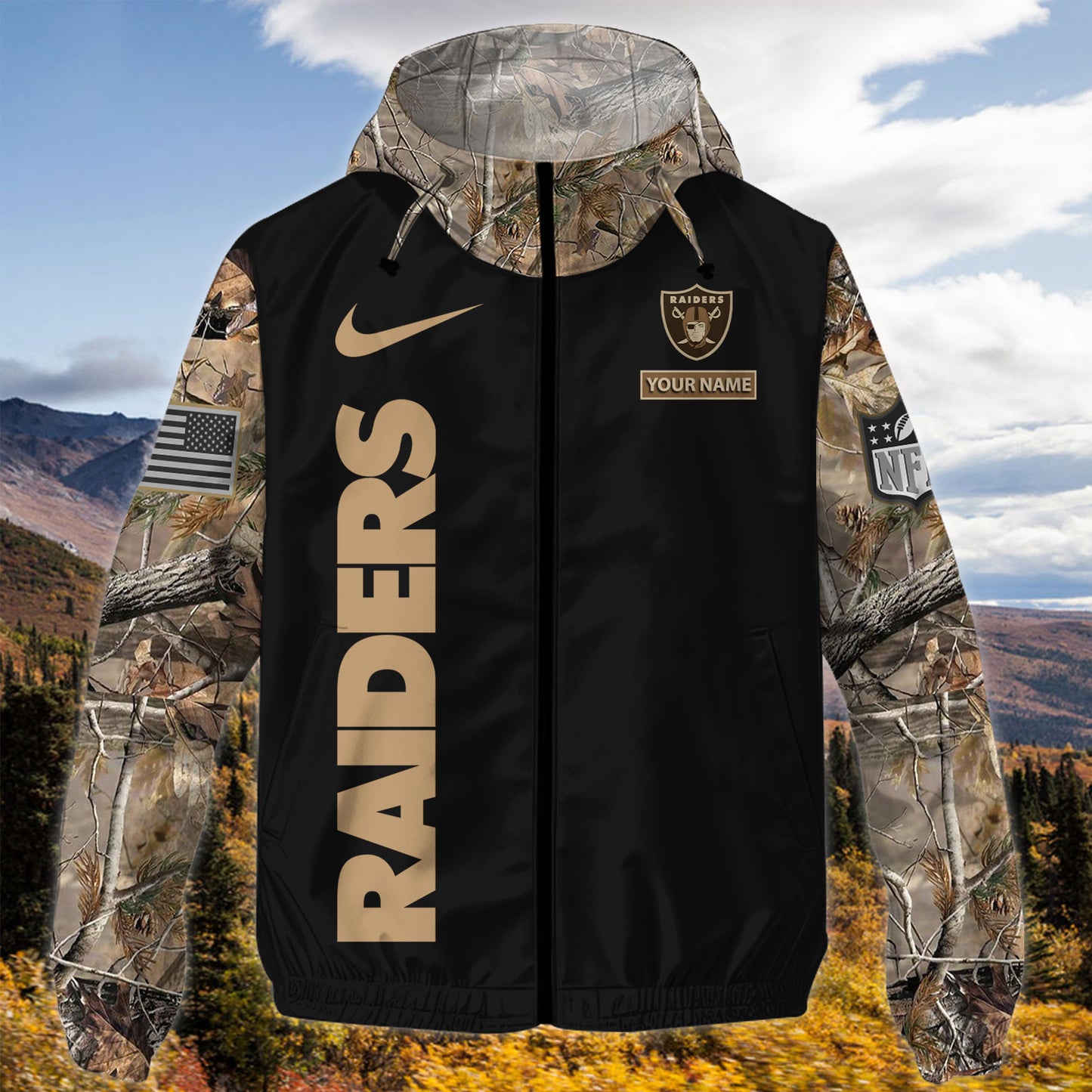 Las Vegas Raiders Personalized Hunting Outdoor Jacket AZBTOJ000103