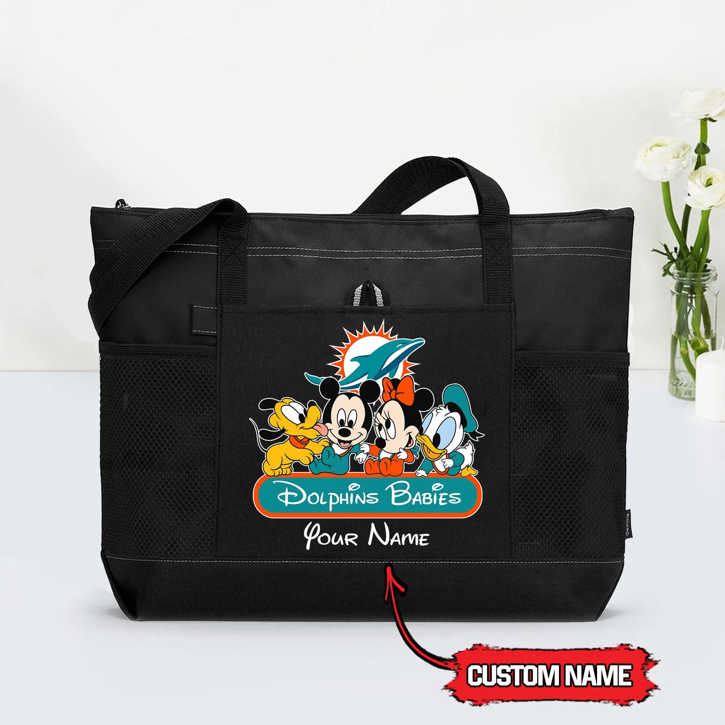 Miami Dolphins Personalized Babies Tote Bag AZBTBTB000011
