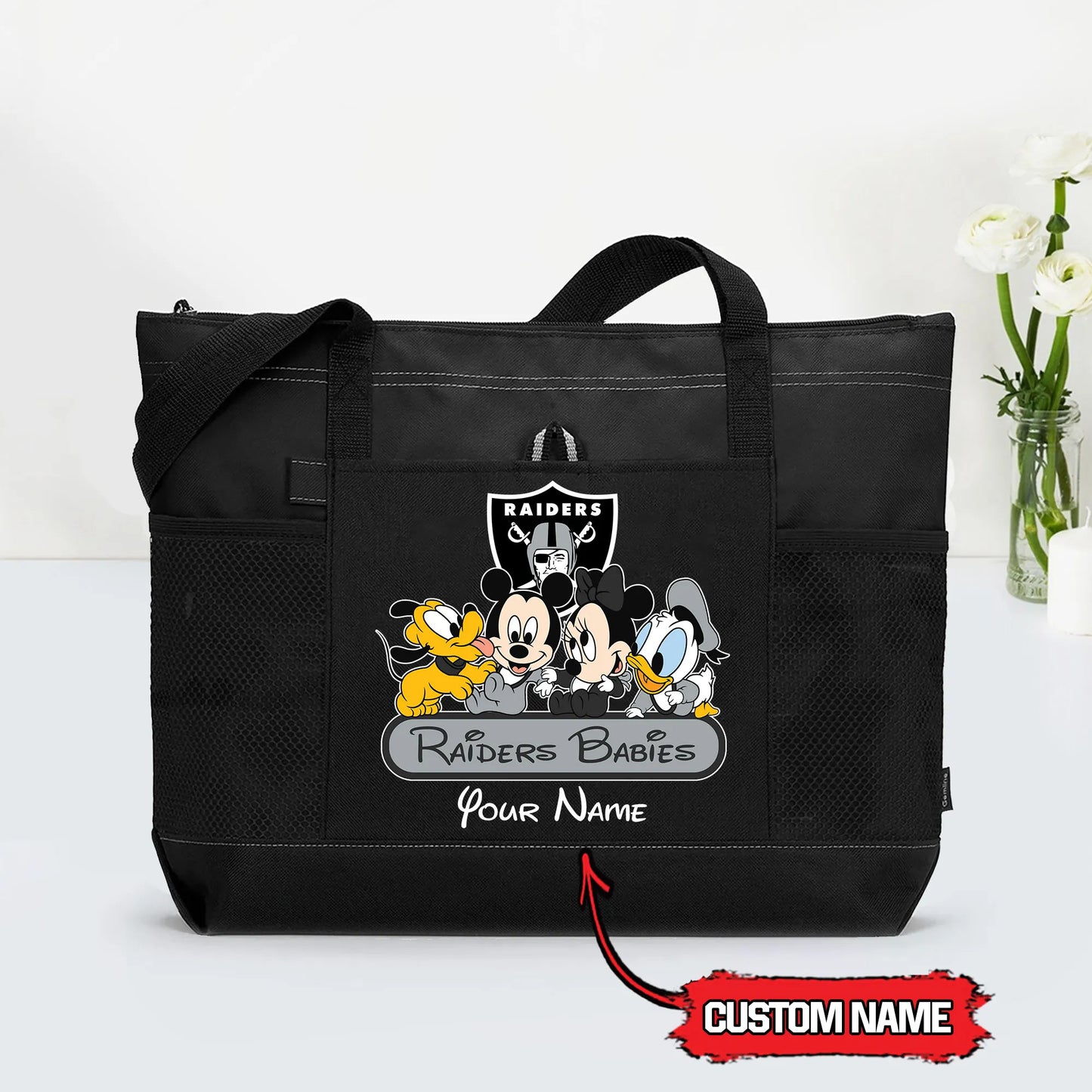 Las Vegas Raiders Personalized Babies Tote Bag AZBTBTB000004