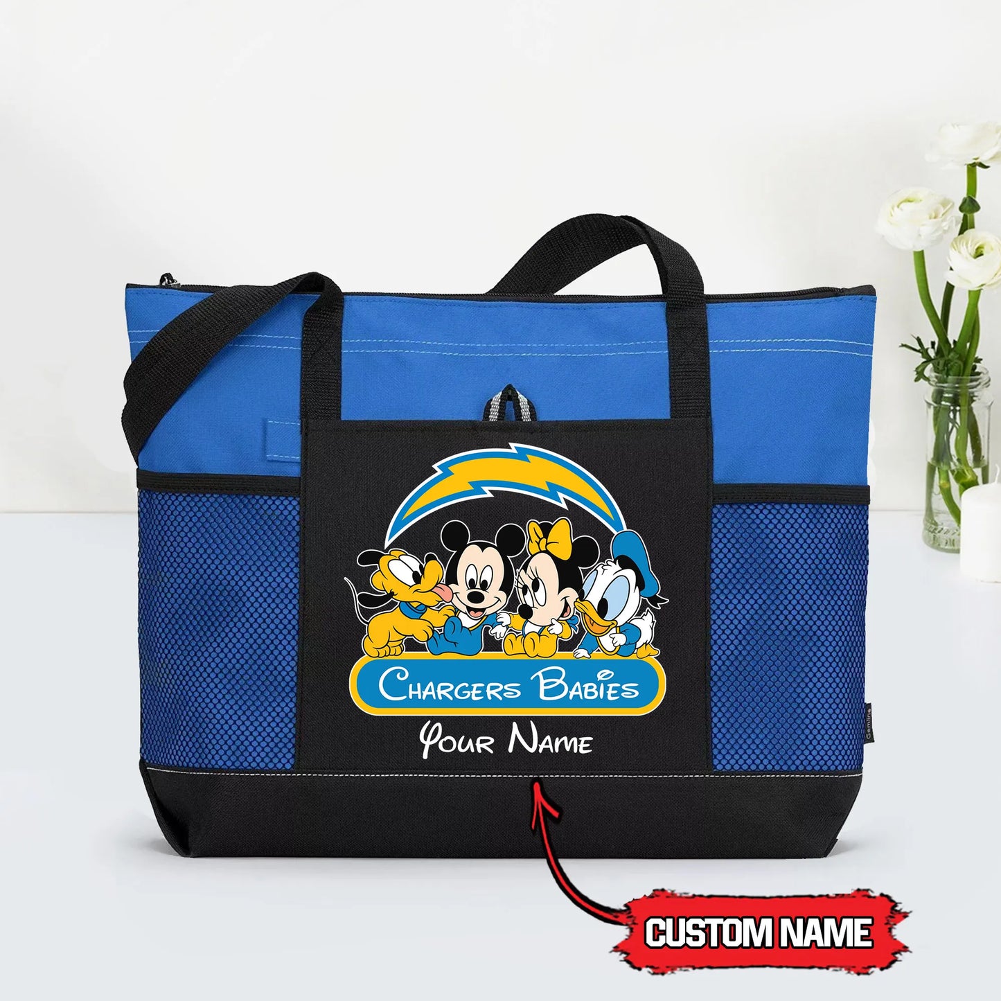 Los Angeles Chargers Personalized Babies Tote Bag AZBTBTB000008