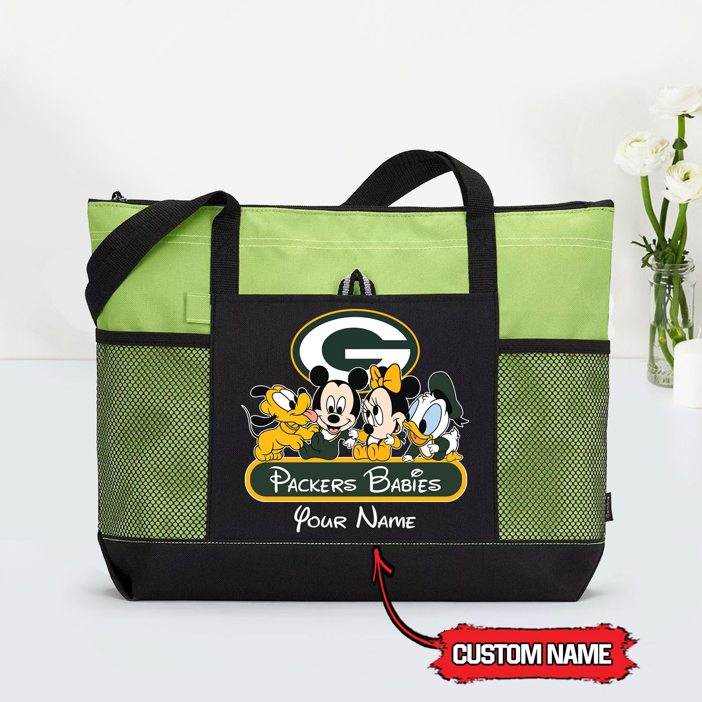 Green Bay Packers Personalized Babies Tote Bag AZBTBTB000028