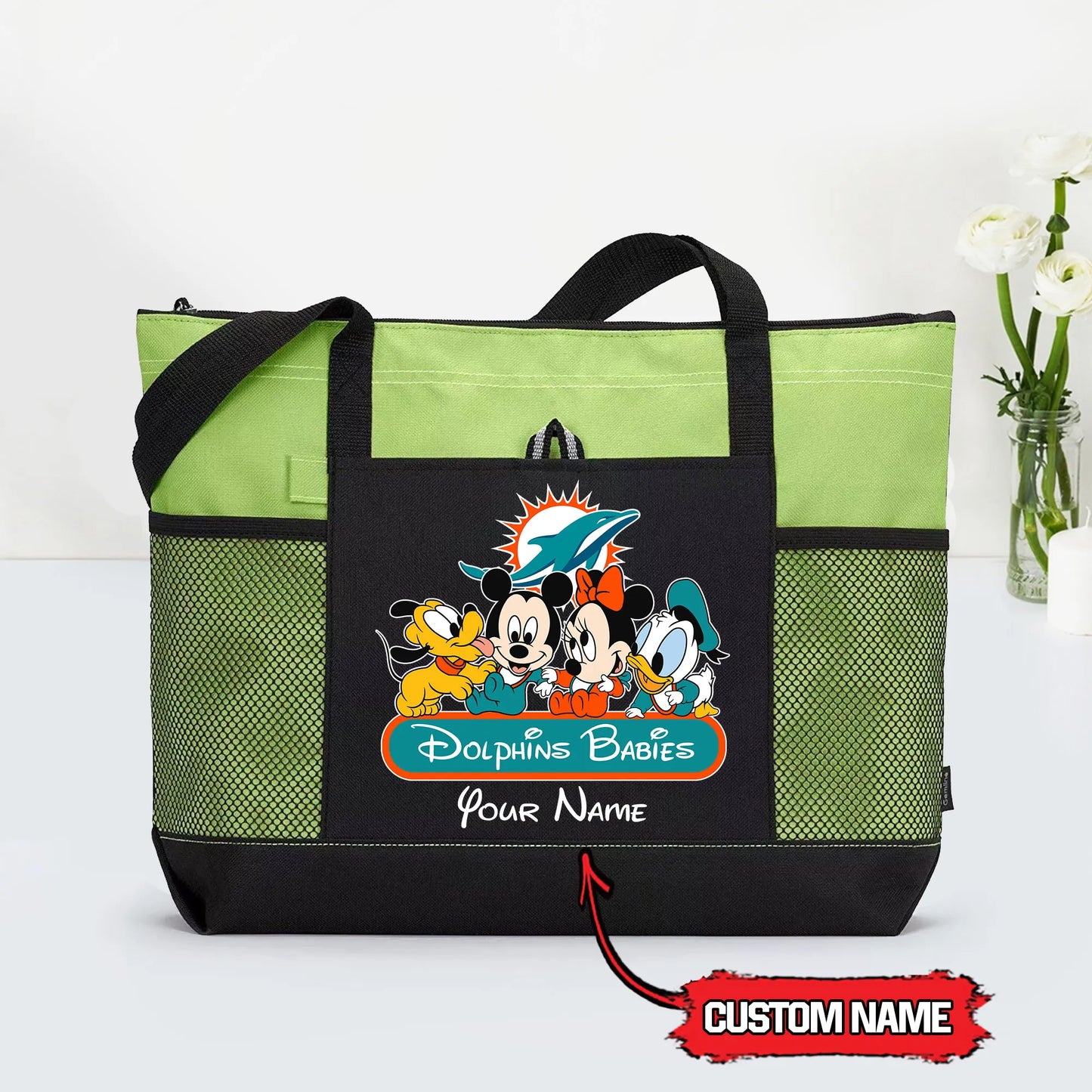Miami Dolphins Personalized Babies Tote Bag AZBTBTB000011