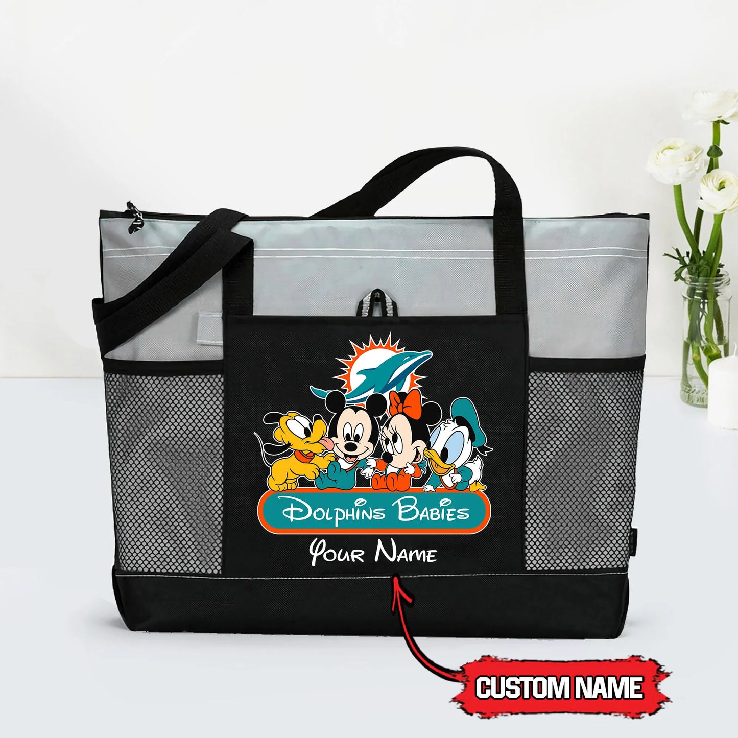Miami Dolphins Personalized Babies Tote Bag AZBTBTB000011