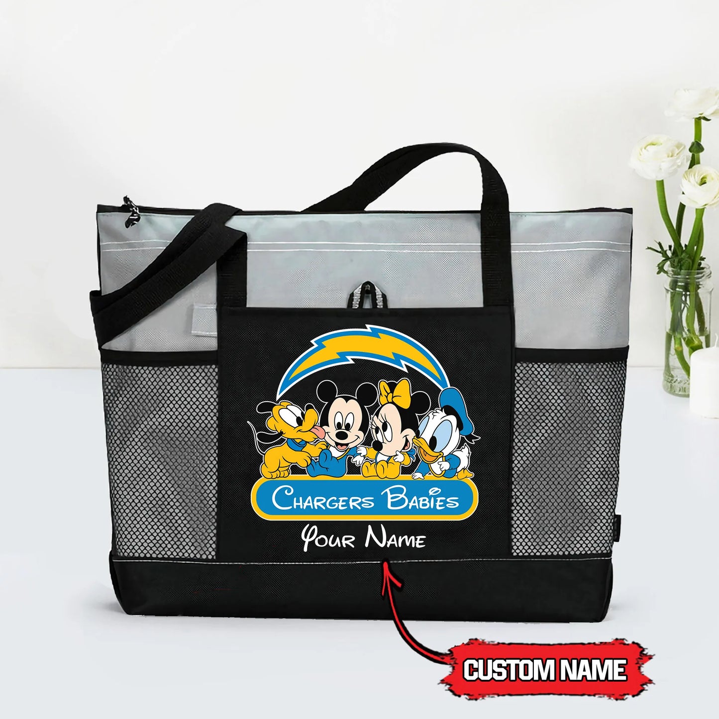 Los Angeles Chargers Personalized Babies Tote Bag AZBTBTB000008