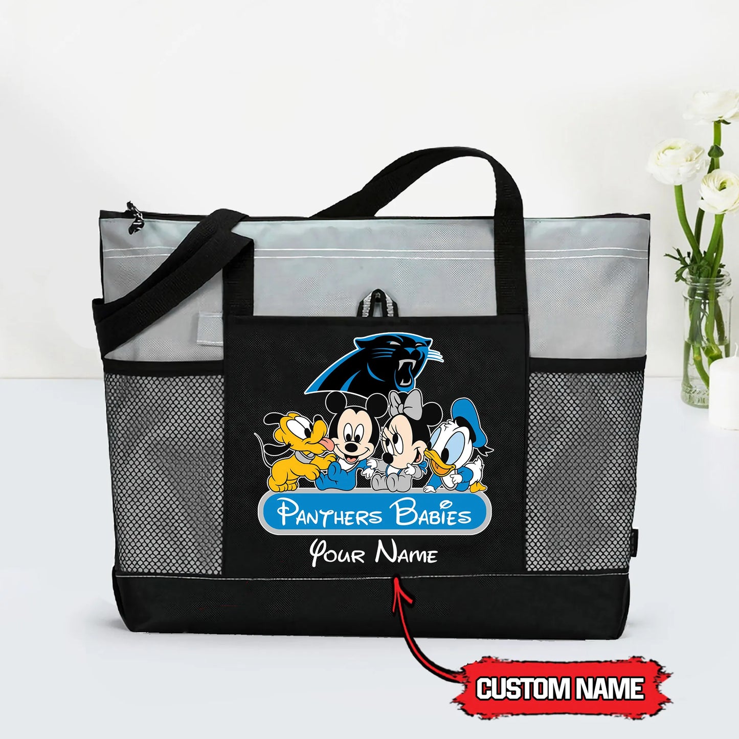 Carolina Panthers Personalized Babies Tote Bag AZBTBTB000017