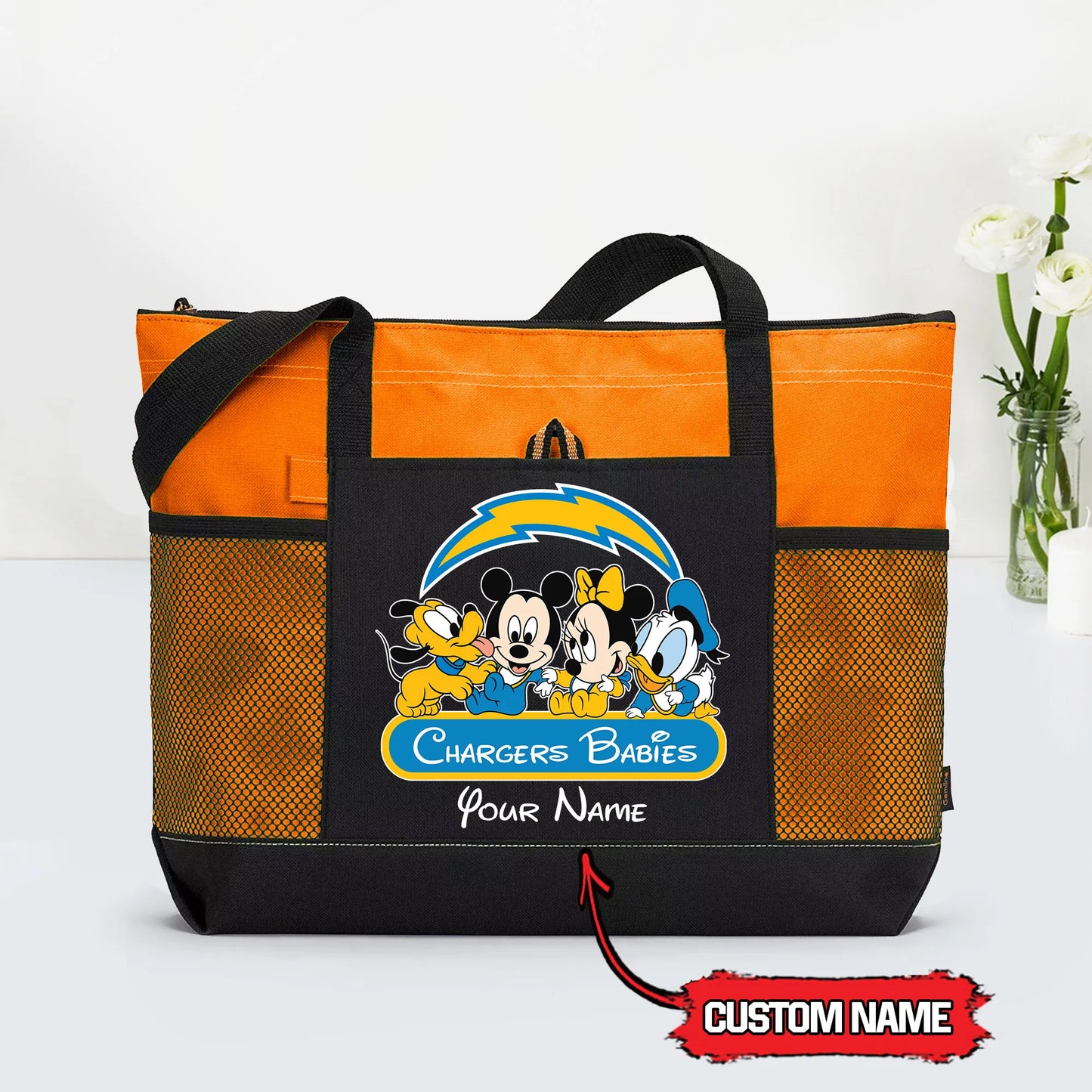 Los Angeles Chargers Personalized Babies Tote Bag AZBTBTB000008